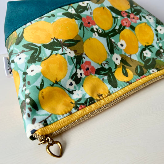Lemons jumbo waterproof toiletry bag
