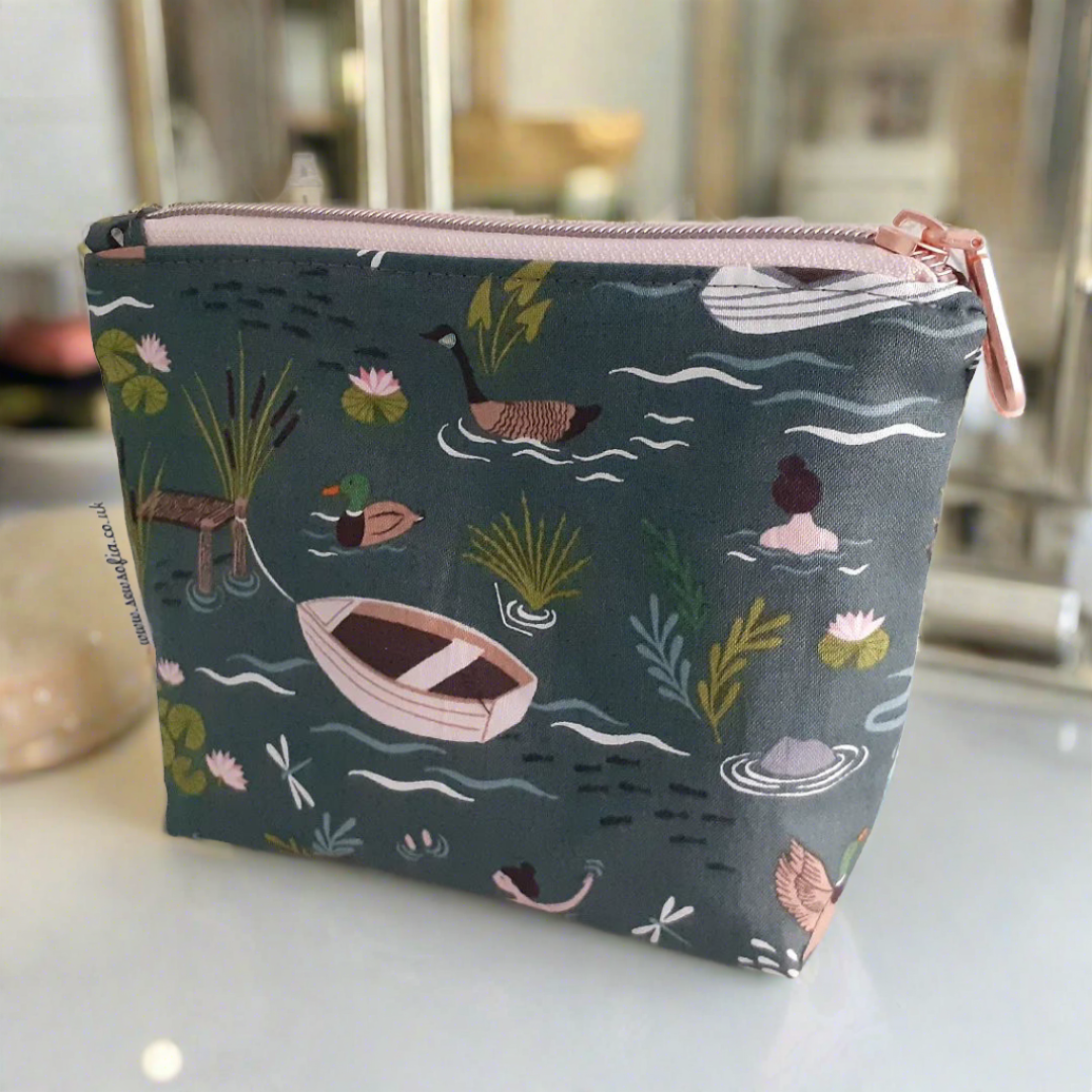 Wild swim make up bag - with waterproof lining