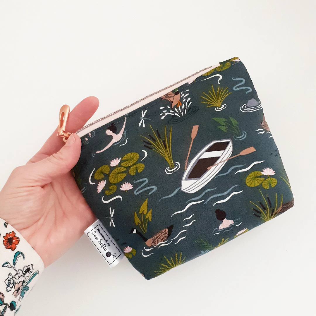 Wild swim make up bag - with waterproof lining