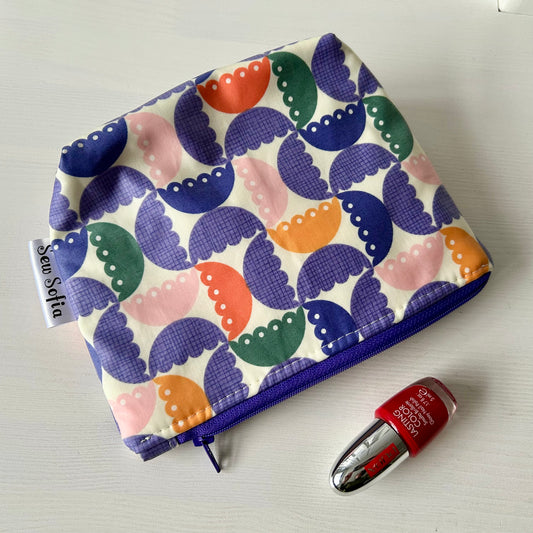 Purple Tulips Make Up Bag - waterproof