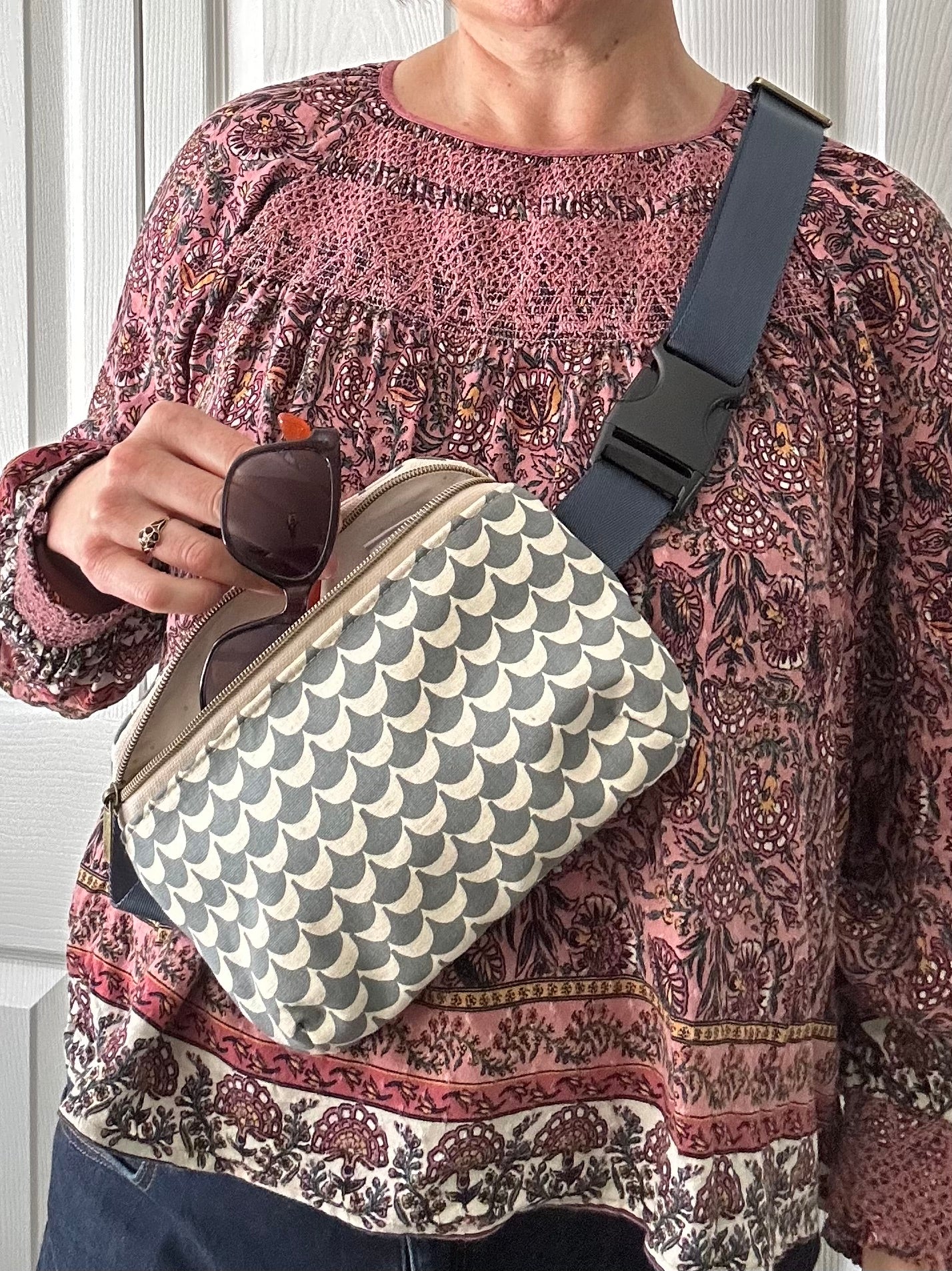 Handmade Crossbody Sling & Waist Bag - Waves