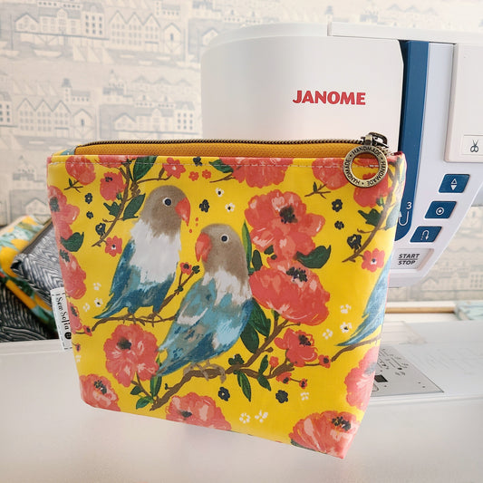Love Birds Make Up Bag - waterproof