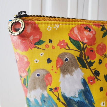 Love Birds jumbo waterproof toiletry bag