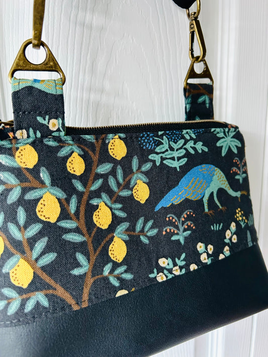 Jaguar and Peacock Small Crossbody Bag