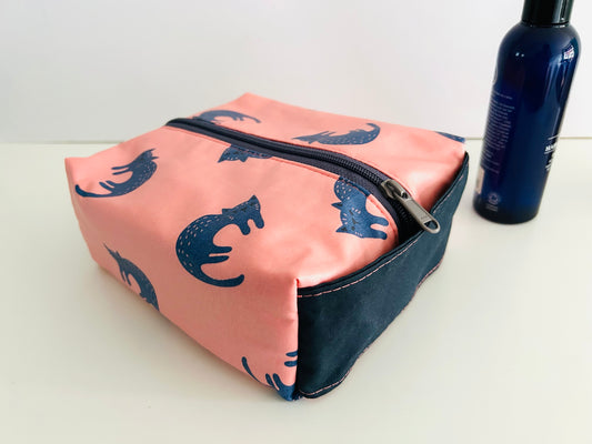 Cats Boxy Toiletry Bag - waterproof