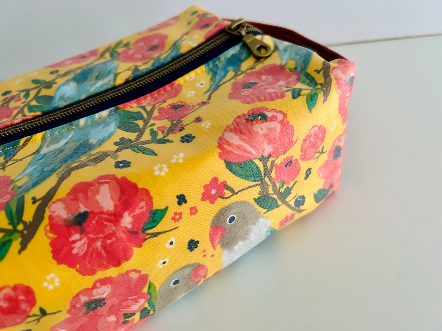 Love Birds Boxy Toiletry Bag - waterproof
