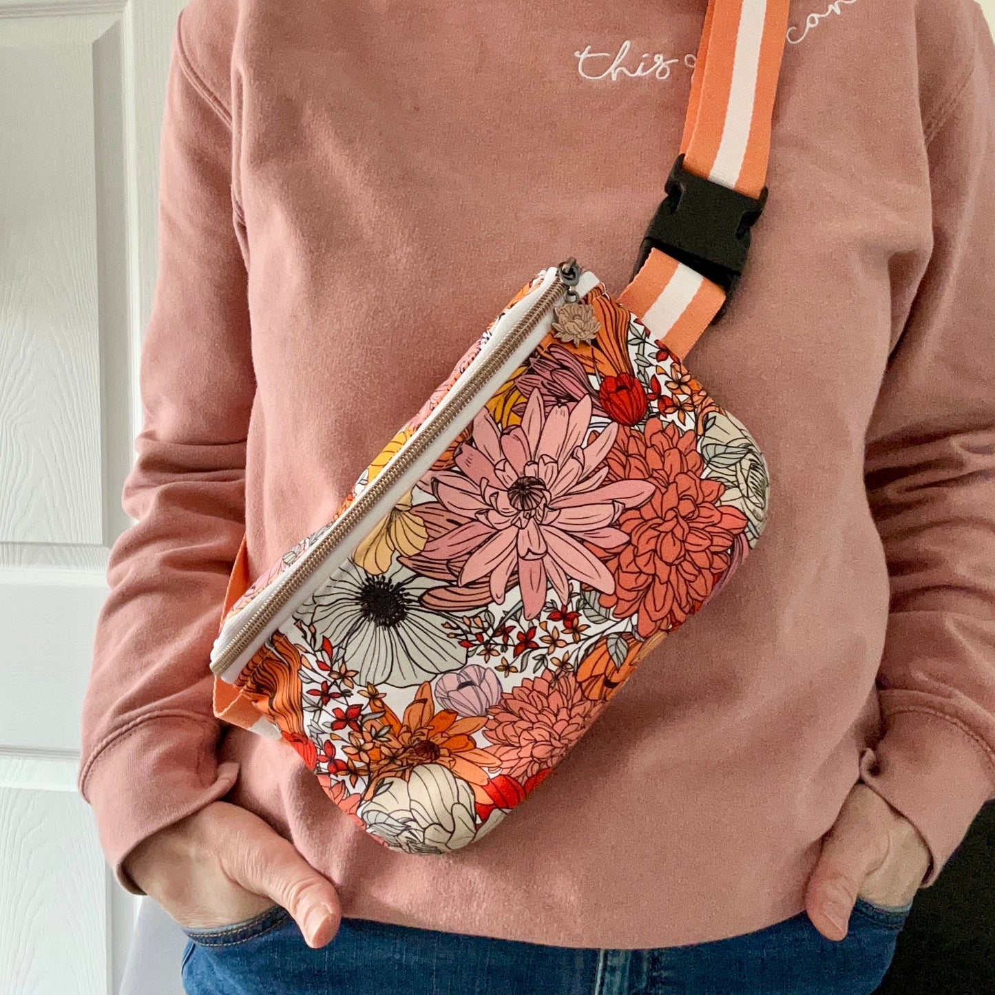 Wild Swim waist or crossbody bag - butterfly zip pull