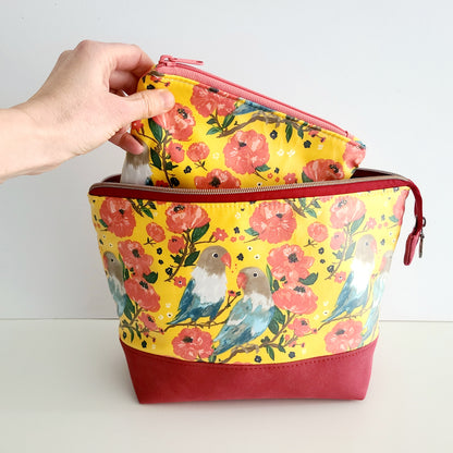 Love Birds Make Up Bag - waterproof