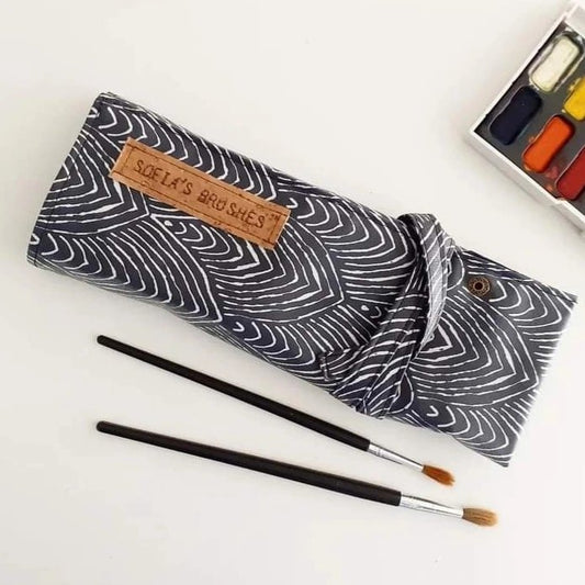 Personalised Artist Brush Roll - Large