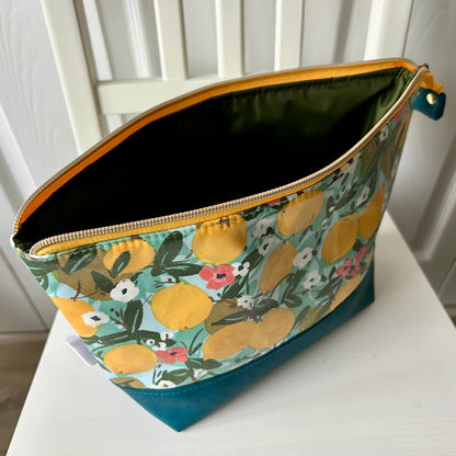 Lemons jumbo waterproof toiletry bag