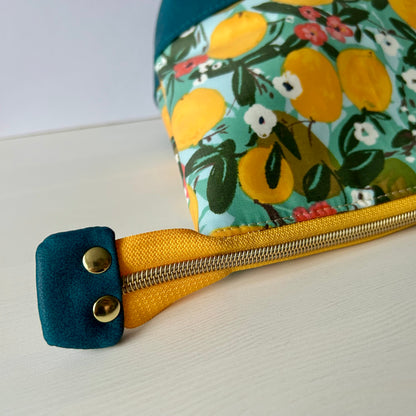Lemons jumbo waterproof toiletry bag