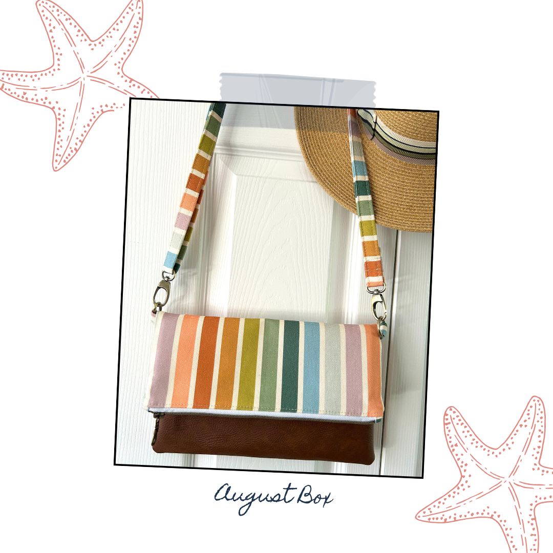 August box - Sew your own Foldover Clutch or Shoulder Bag