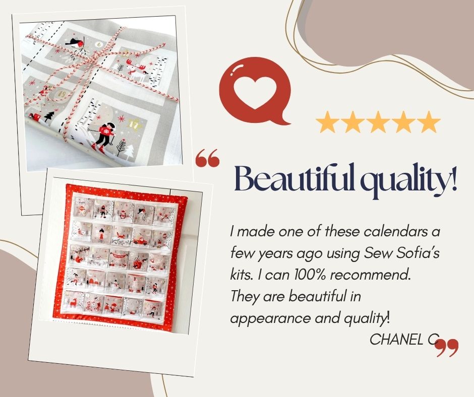 Sew your own Advent Calendar - smaller kit