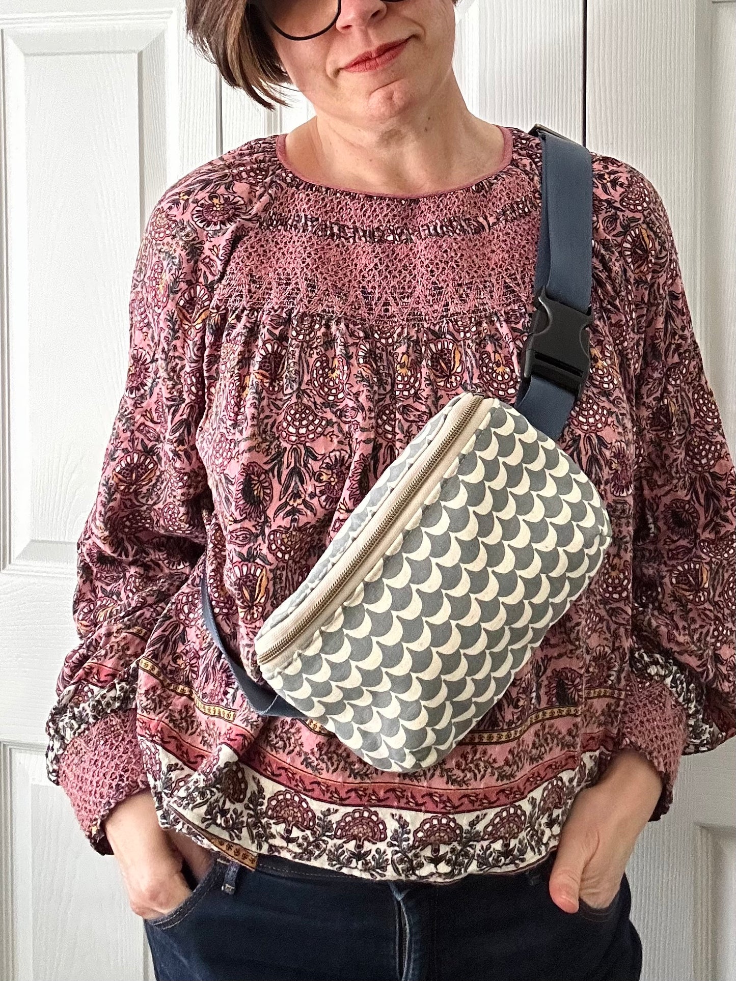 Handmade Crossbody Sling & Waist Bag - Waves