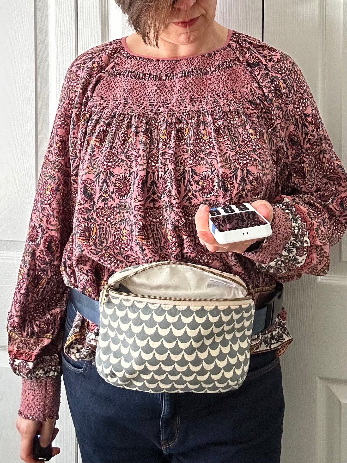 Handmade Crossbody Sling & Waist Bag - Waves
