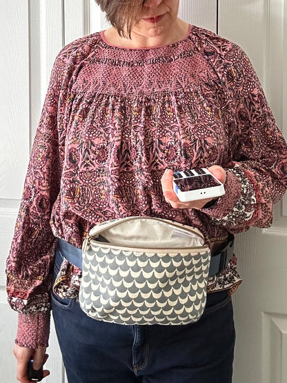 Handmade Crossbody Sling & Waist Bag - Waves