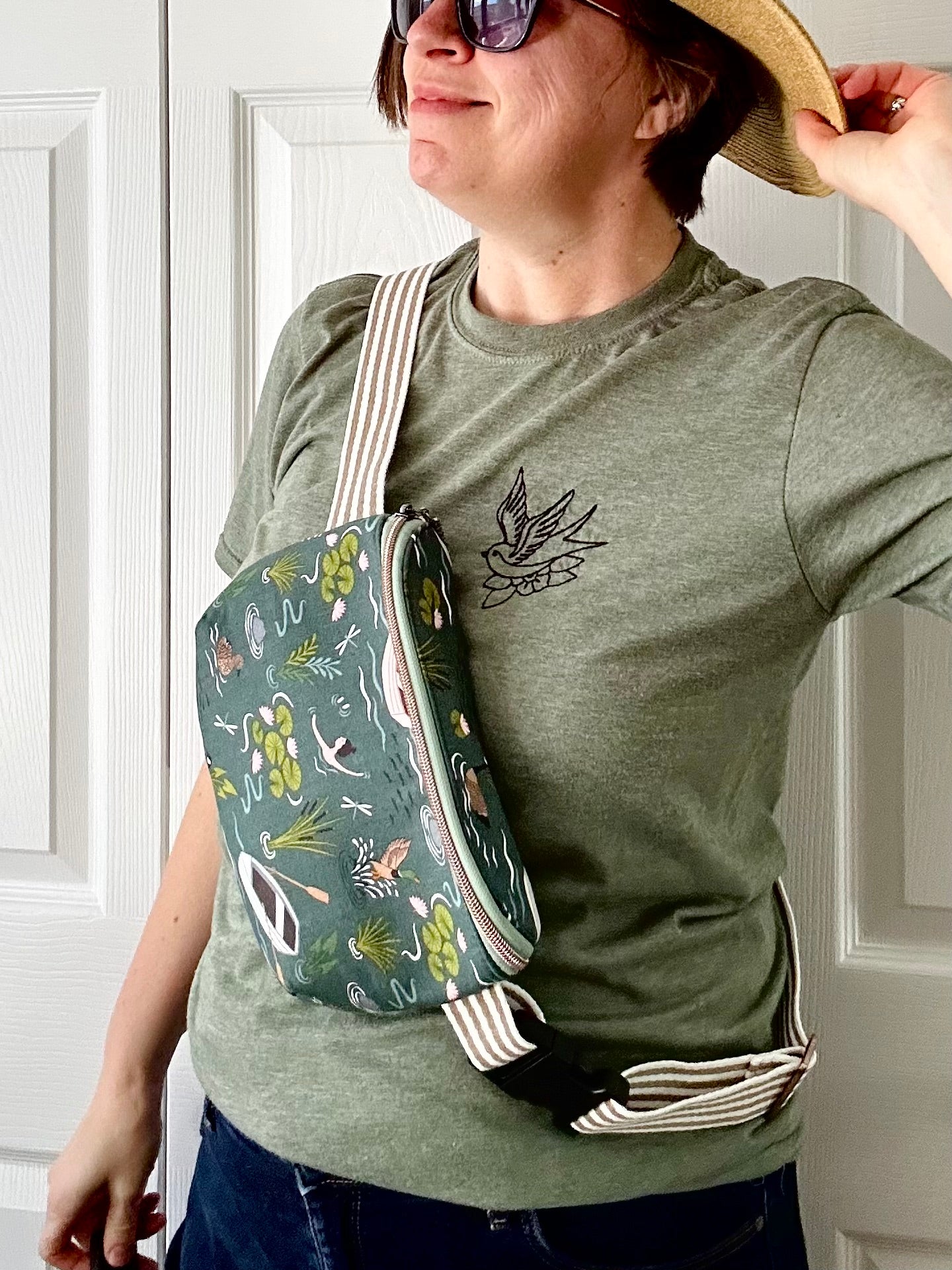 Handmade Crossbody Sling & Waist Bag - Wild Swimming