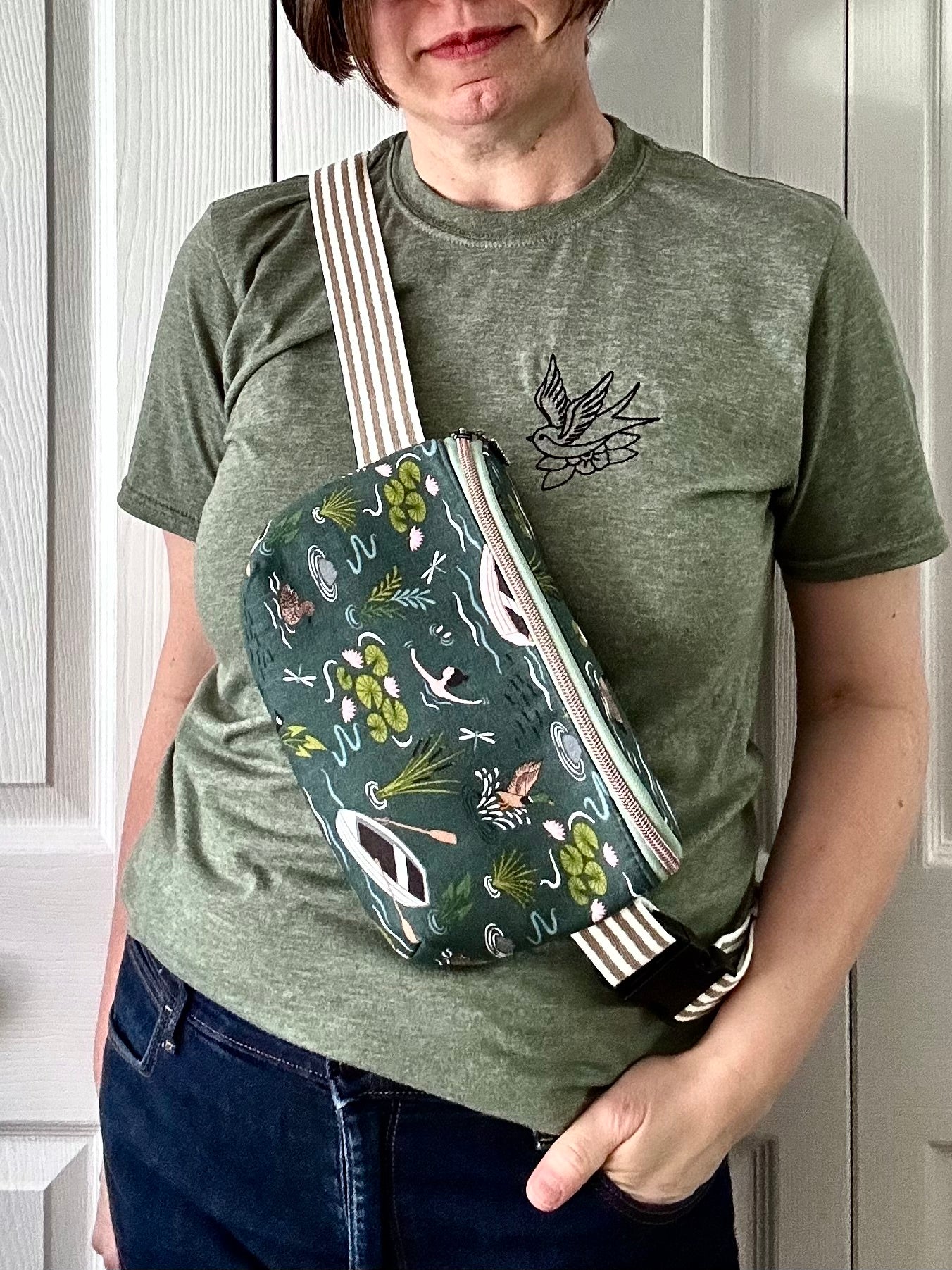 Handmade Crossbody Sling & Waist Bag - Cold Water Swimming