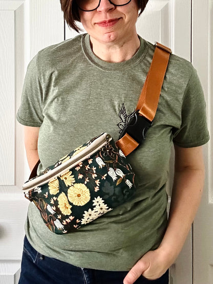 Handmade Crossbody Sling & Waist Bag - Wildflowers