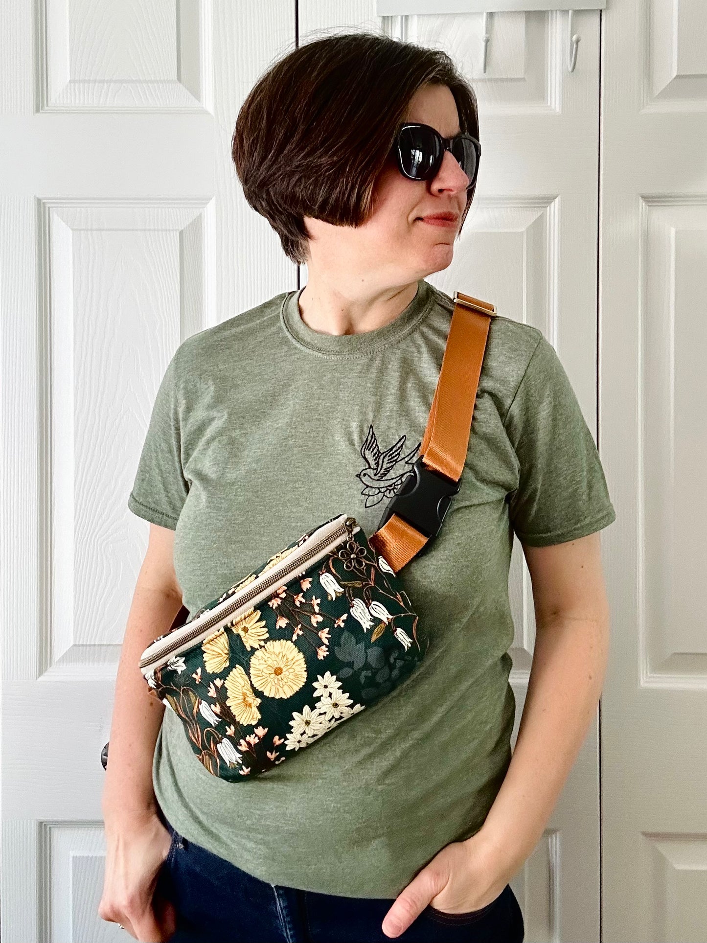 Handmade Crossbody Sling & Waist Bag - Wildflowers
