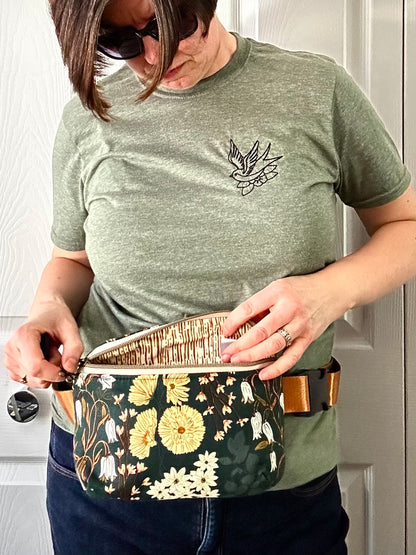 Handmade Crossbody Sling & Waist Bag - Wildflowers