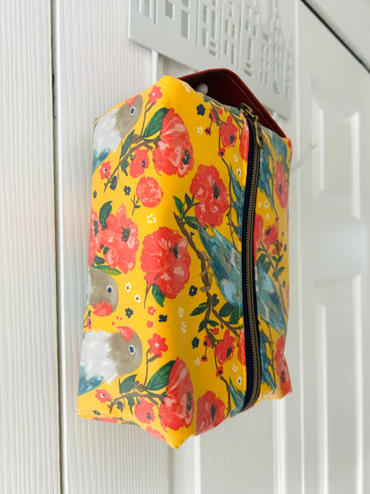 Love Birds Boxy Toiletry Bag - waterproof