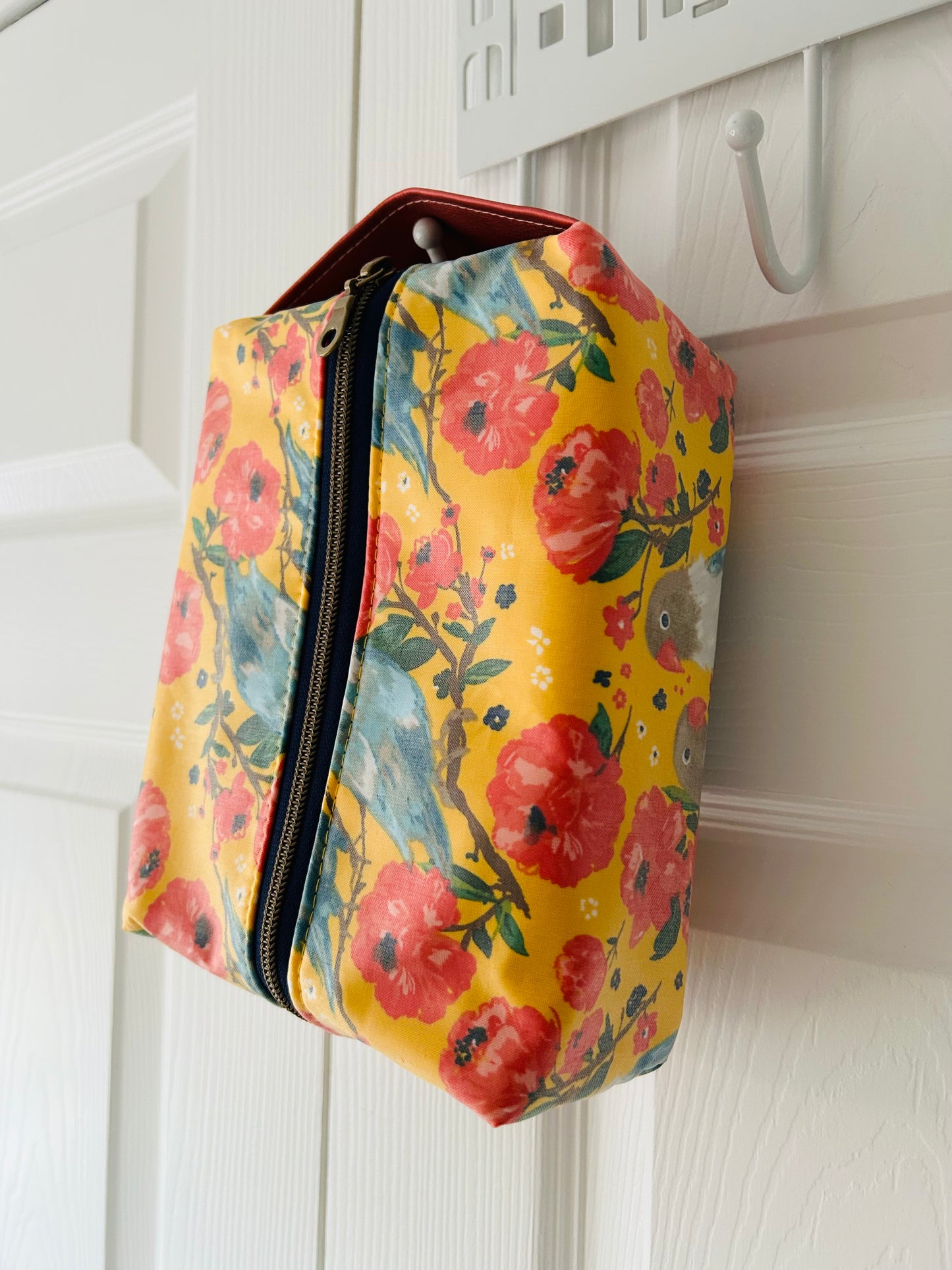 Love Birds Boxy Toiletry Bag - waterproof