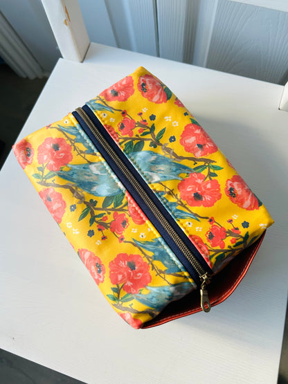 Love Birds Boxy Toiletry Bag - waterproof