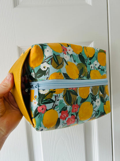 Lemons Boxy Toiletry Bag - waterproof