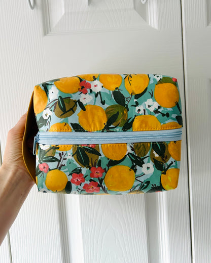 Lemons Boxy Toiletry Bag - waterproof