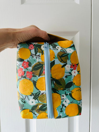 Lemons Boxy Toiletry Bag - waterproof