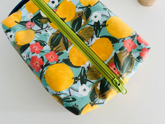 Lemons Boxy Toiletry Bag - waterproof