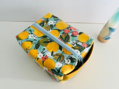 Lemons Boxy Toiletry Bag - waterproof