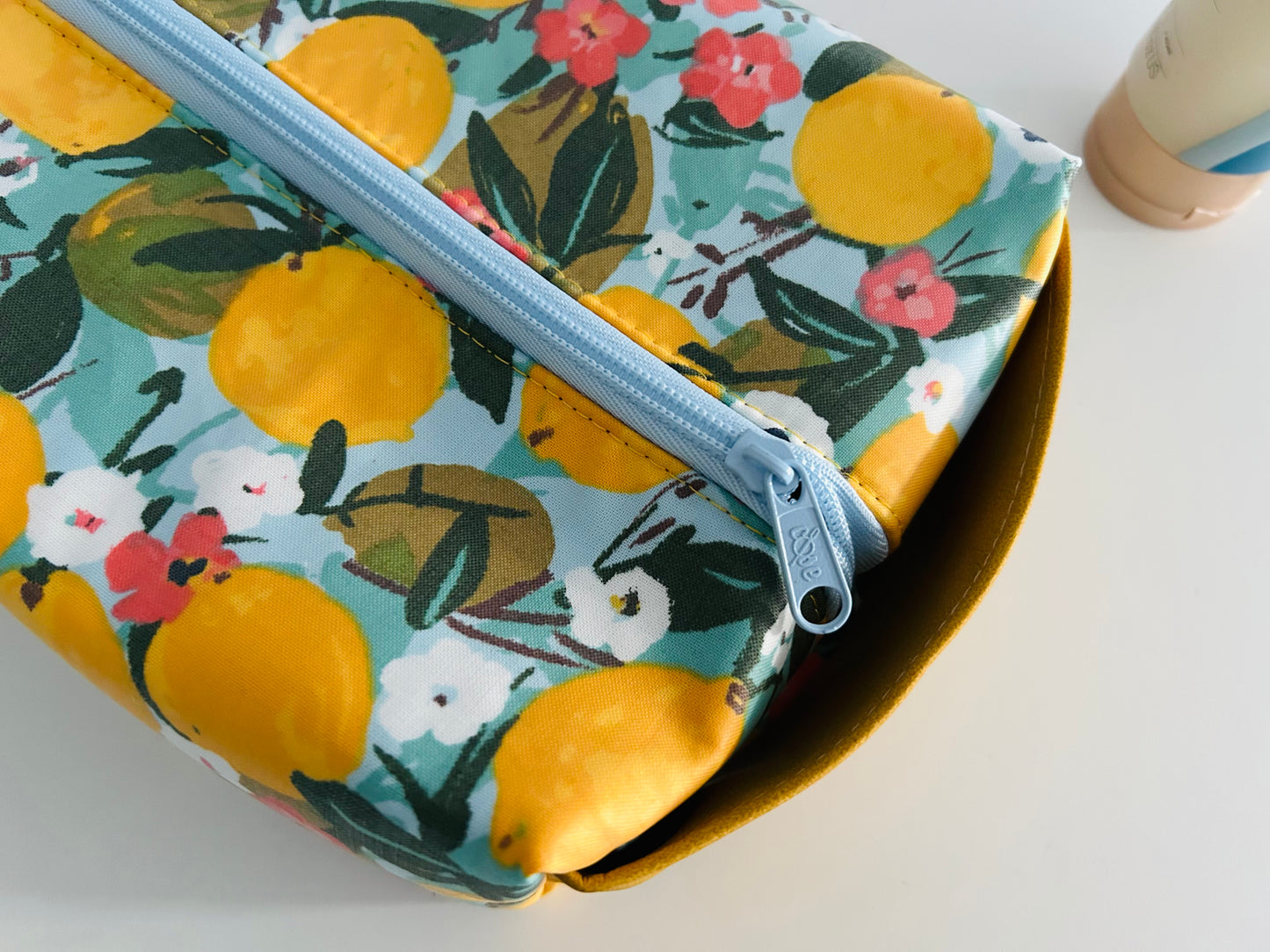 Lemons Boxy Toiletry Bag - waterproof