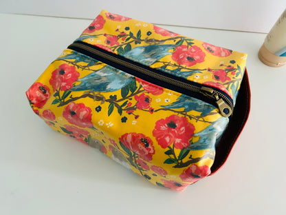 Love Birds Boxy Toiletry Bag - waterproof