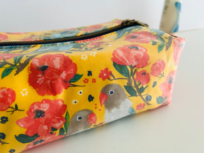 Love Birds Boxy Toiletry Bag - waterproof