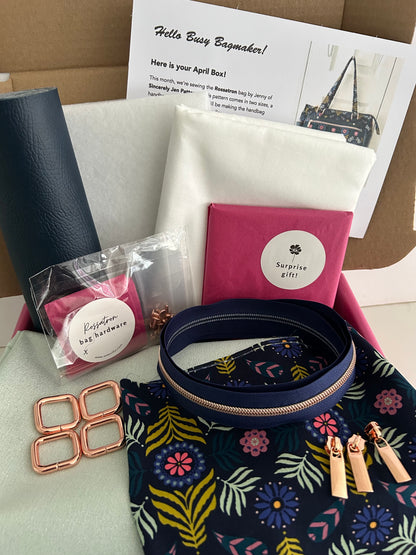 April Box - Sew your own floral handbag