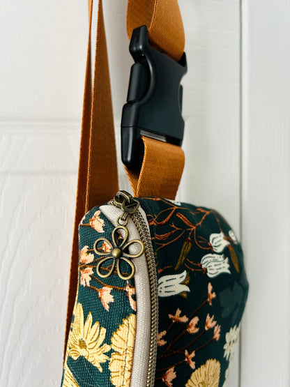 Handmade Crossbody Sling & Waist Bag - Wildflowers