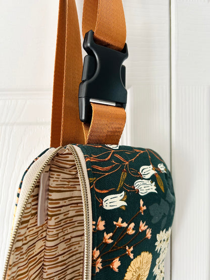 Handmade Crossbody Sling & Waist Bag - Wildflowers