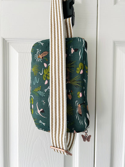 Wild Swim waist or crossbody bag - butterfly zip pull