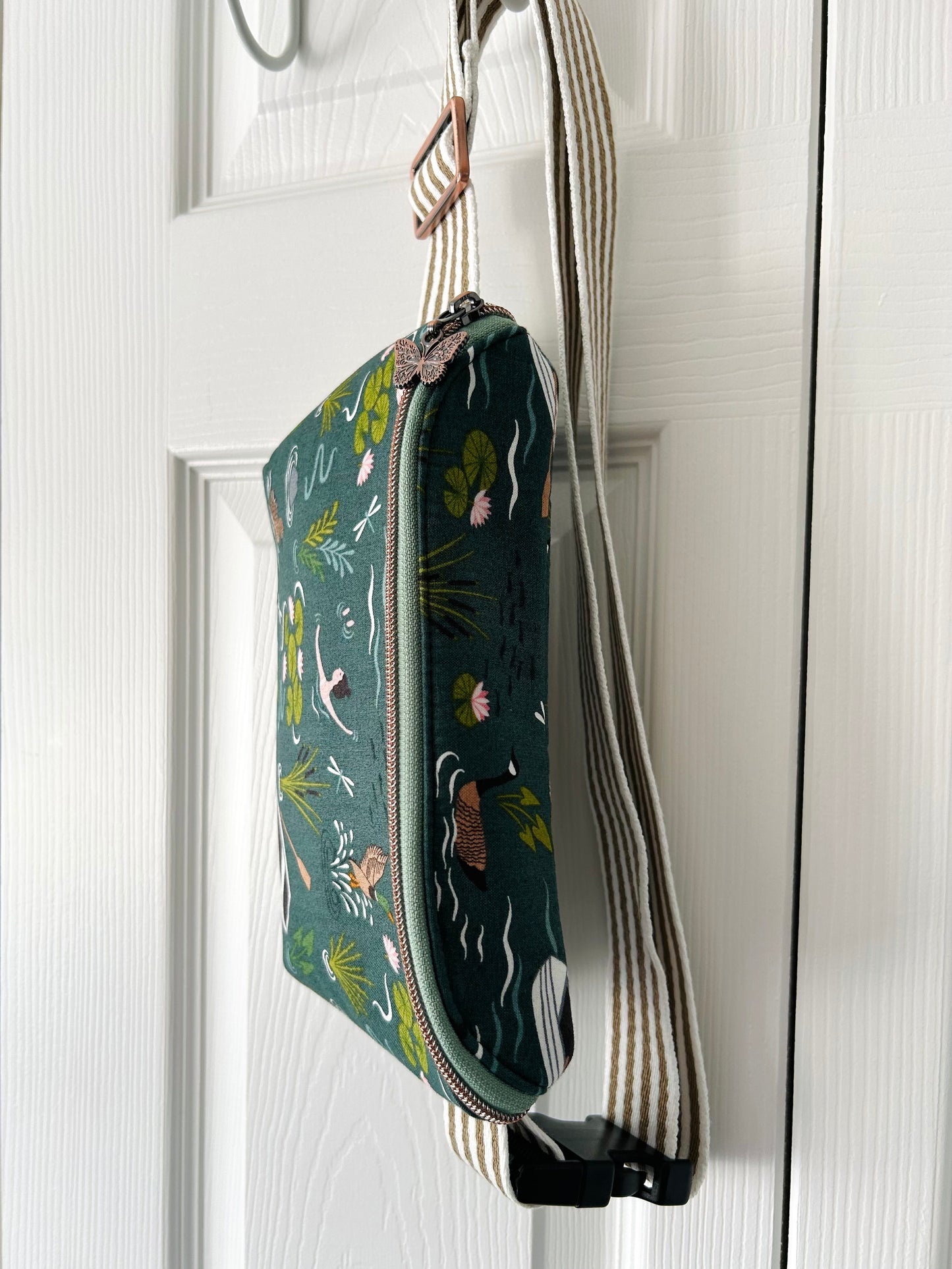 Wild Swim waist or crossbody bag - butterfly zip pull