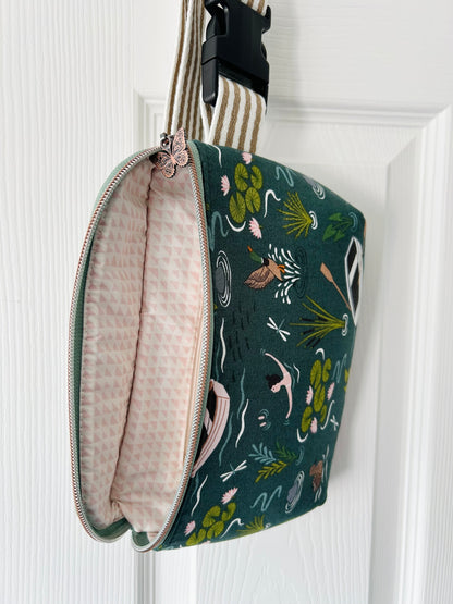 Wild Swim waist or crossbody bag - butterfly zip pull
