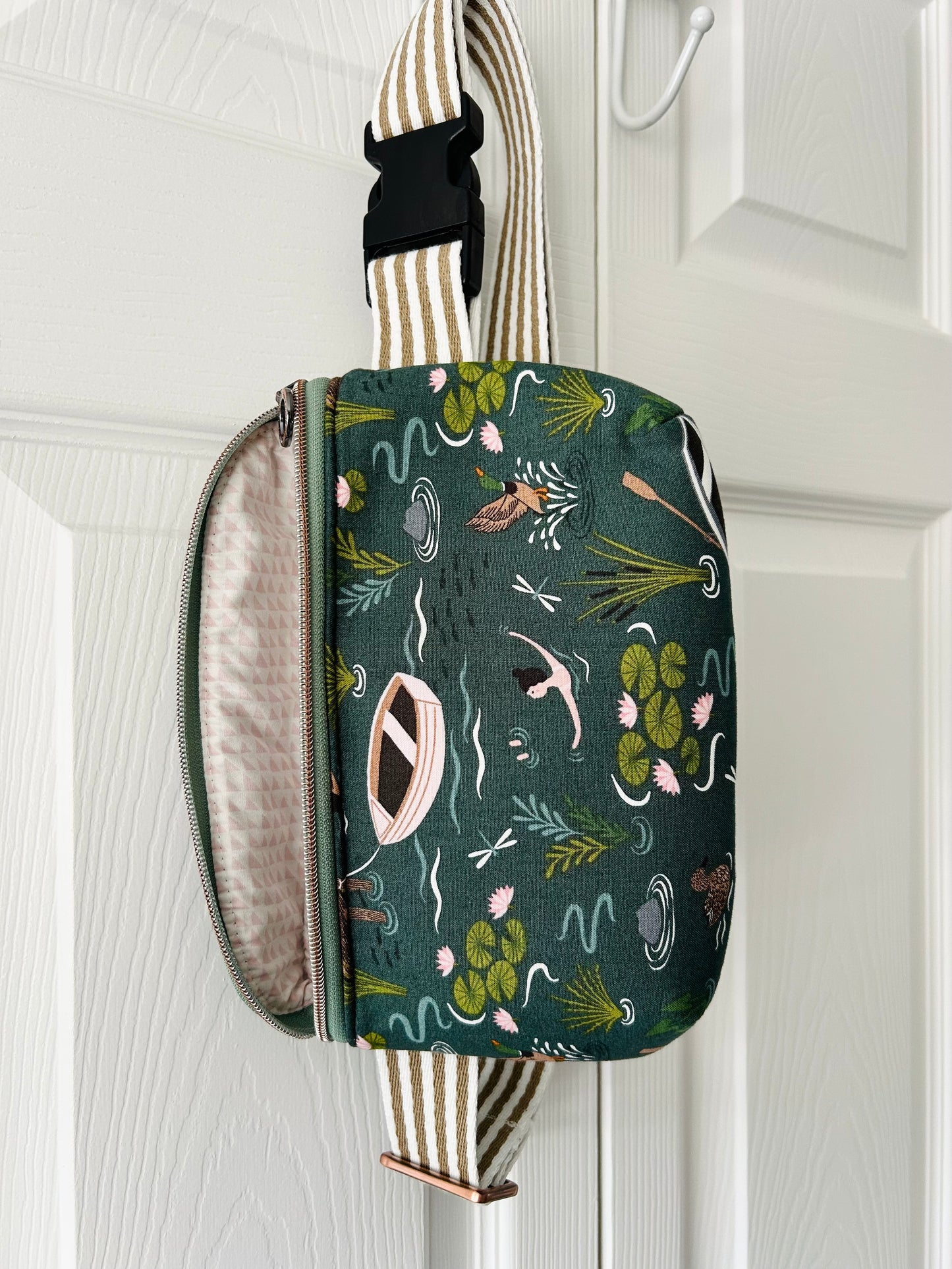 Handmade Crossbody Sling & Waist Bag - Wild Swimming