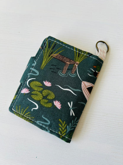 Wild swimming small green wallet