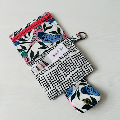 Parakeets mini bifold wallet
