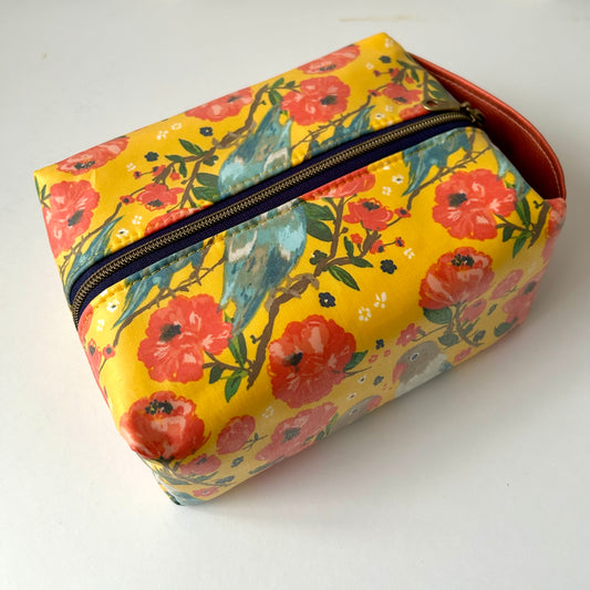 Love Birds Boxy Toiletry Bag - waterproof