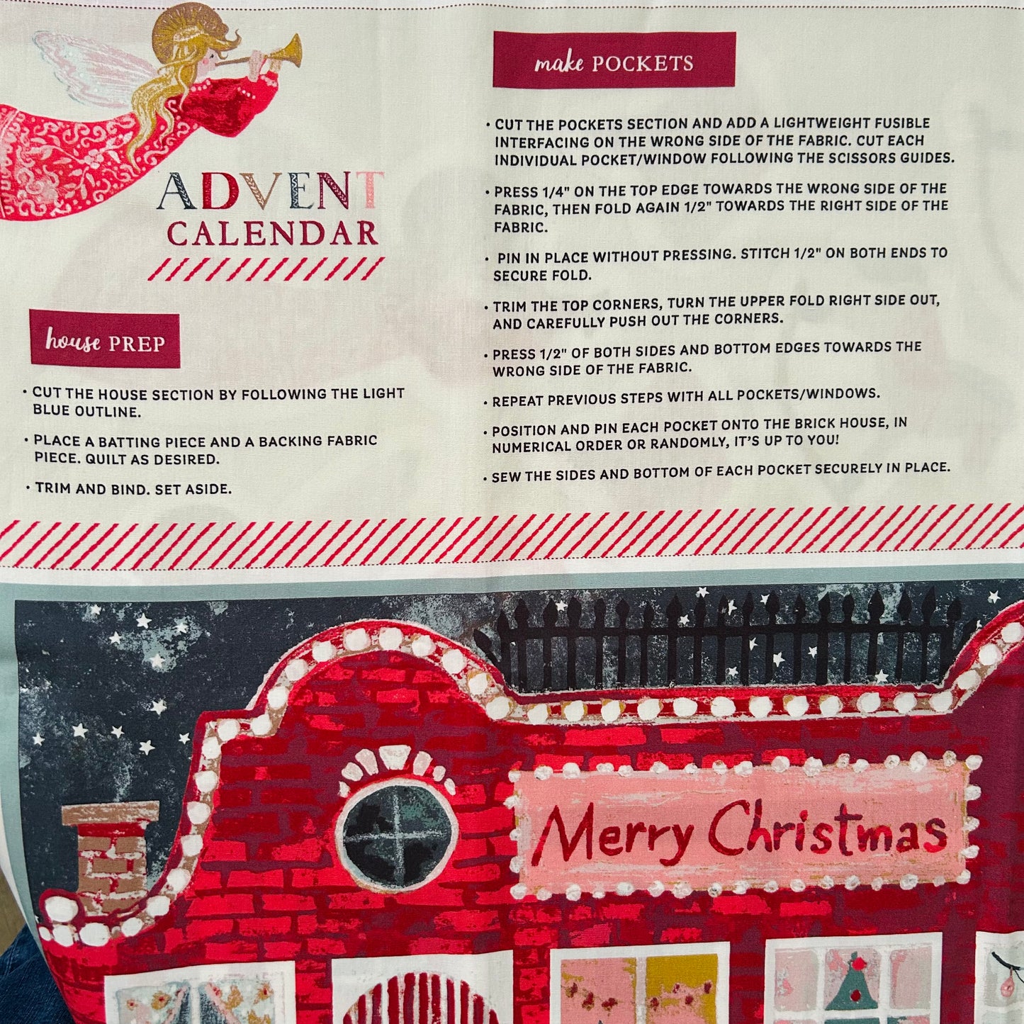 Advent Calendar Panel - two yard fabric bundle