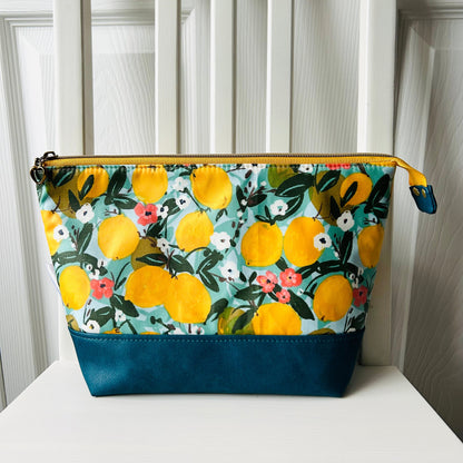 Lemons jumbo waterproof toiletry bag