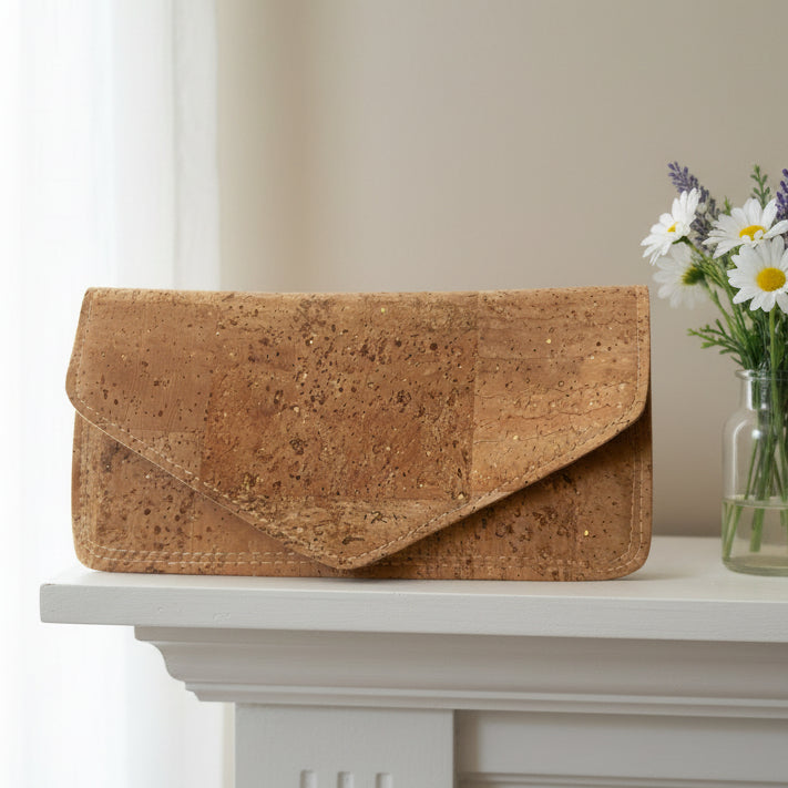 Natural cork ladies slim handmade wallet
