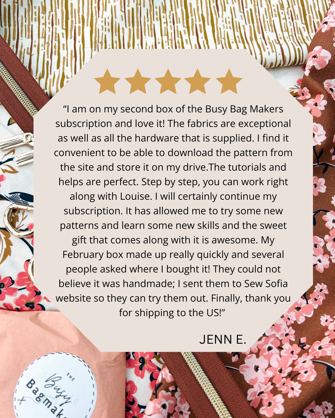 February Box - Sew your own Zipped Pouch Set